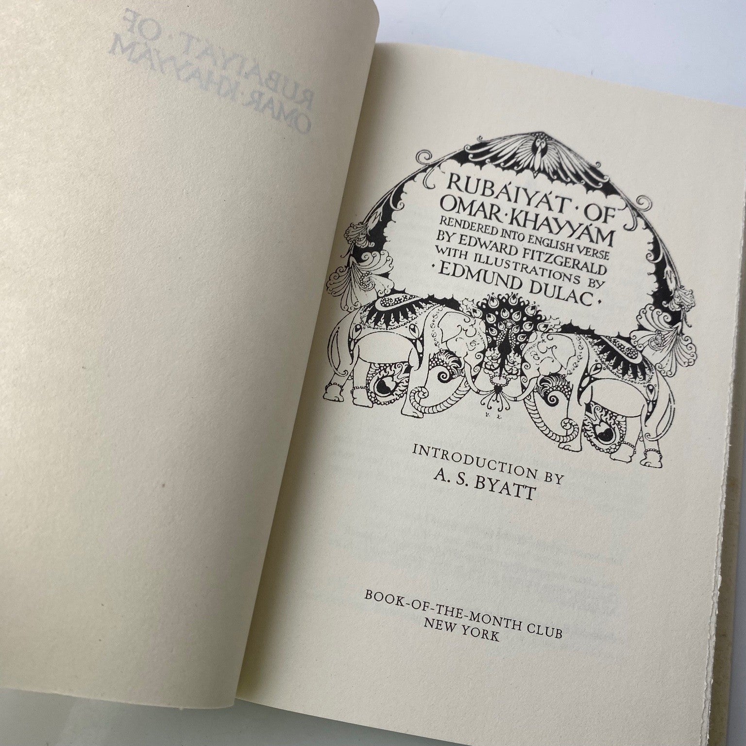 Rubáiyát of Omar Khayyám Edward Fitzgerald 1996 Book-of-the-Month Club