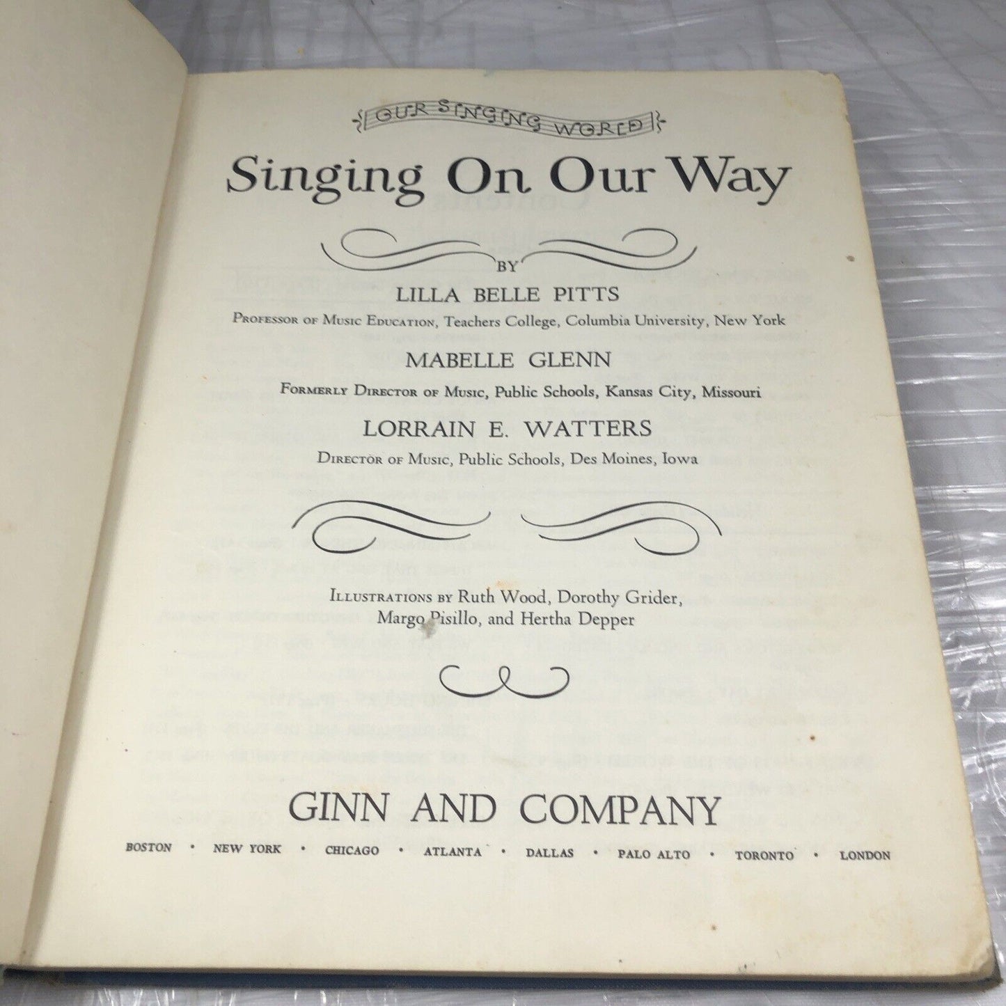 Singing On Our Way by Lilla Belle Pitts (1957, Hardcover) w/ Illustrations