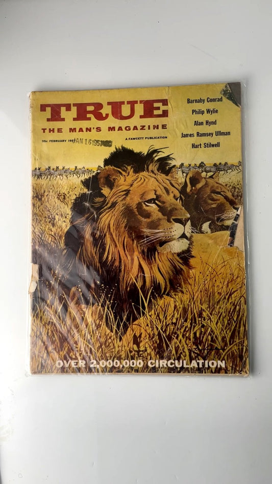 True The Man's Magazine February 1957 Illustrated Vintage
