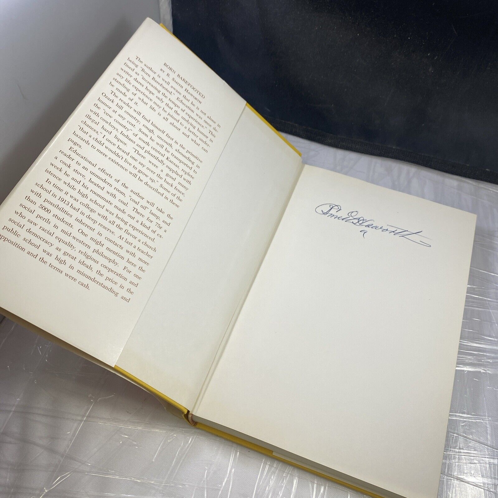 Signed BORN BAREFOOTED By B. Smith Haworth Winfield Kansas Ozarks 1969 HB/DJ