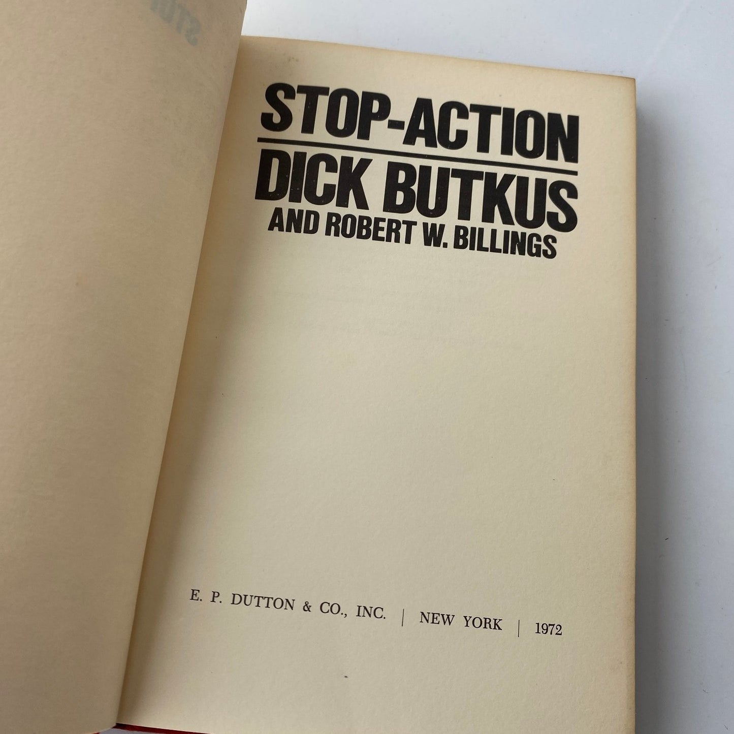 Stop-Action Dick Butkus 1972 First Edition Football Biography Dutton sports