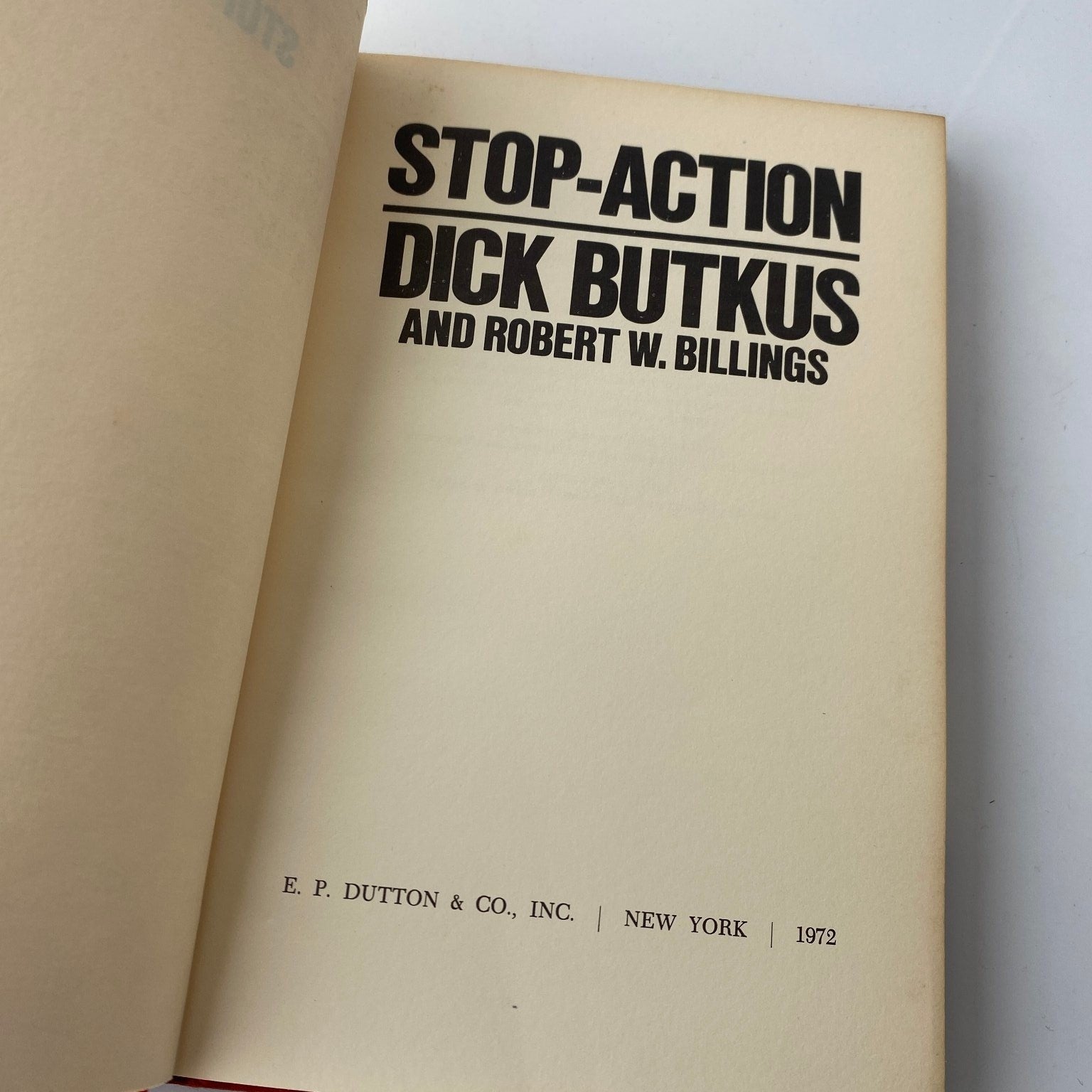 Stop-Action Dick Butkus 1972 First Edition Football Biography Dutton sports