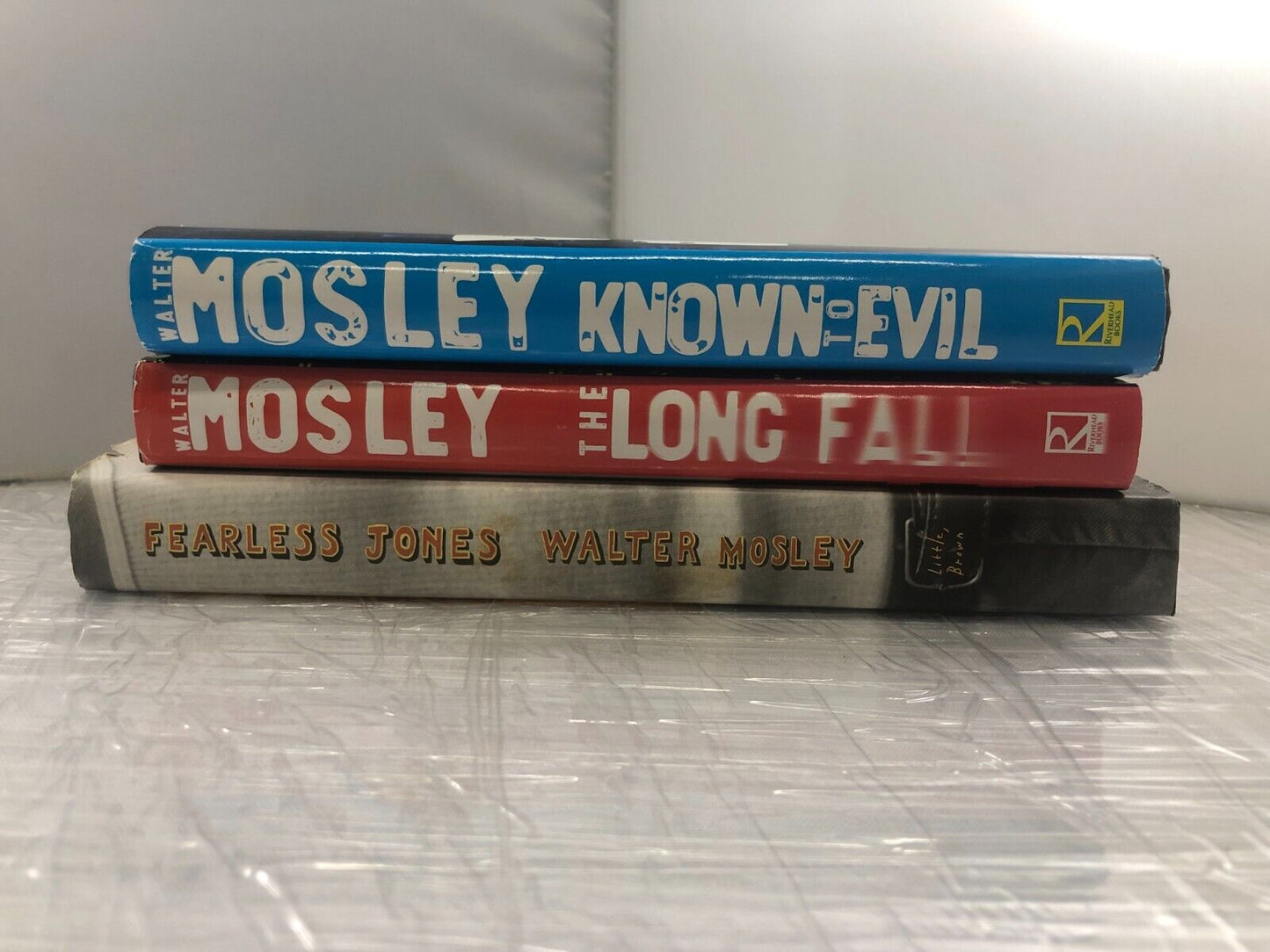 Mystery 3 book lot Walter Mosley Hardcover Known to evil, Long fall, Fearless