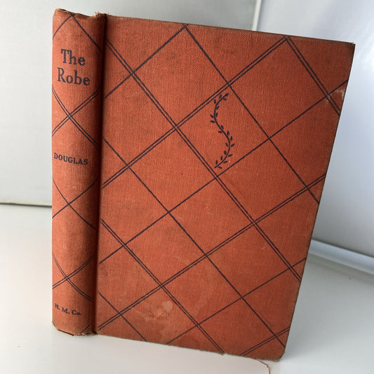1945 Antique Novel "The Robe" Vintage 40s Novel Red Small Book. Good Lloyd Dougl