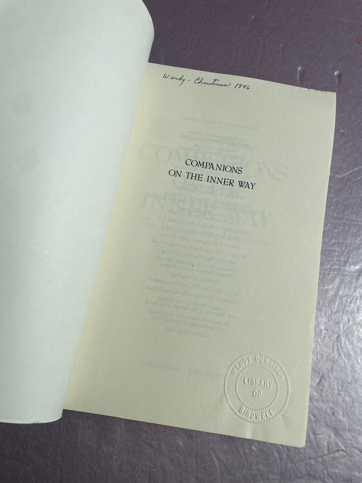 Companions on the Inner Way Morton T. Kelsey 1986 Spiritual Guidance Crossroad