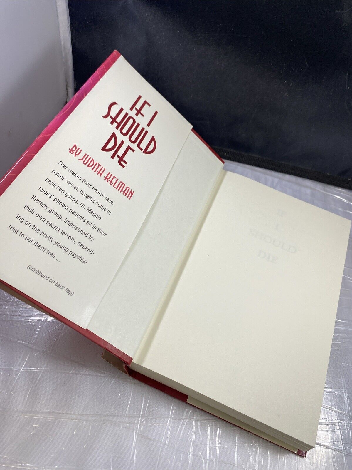 If I Should Die by Judith Kelman (1993, Hardcover) VERY GOOD BCE