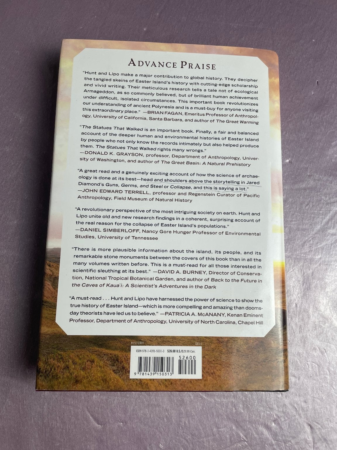 Statues That Walked Terry Hunt Lipo 2011 First Edition Easter Island History
