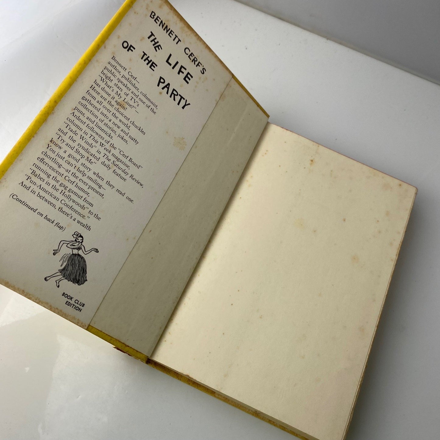 The Life of the Party Bennett Cerf 1956 Book Club Edition Humor Hanover House