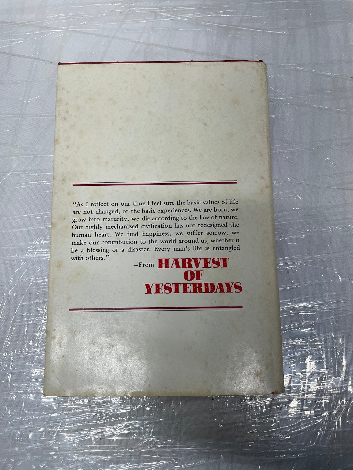 Harvest of Yesterdays Gladys Taber First Edition 1976 Autobiography