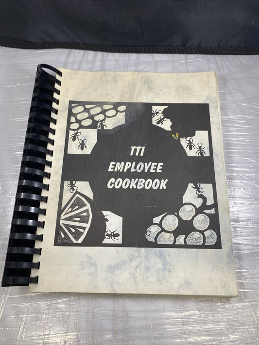 TTI Employee Cookbook Rare One Of A Kind Spiral Ring Bound Recipe Book. Good