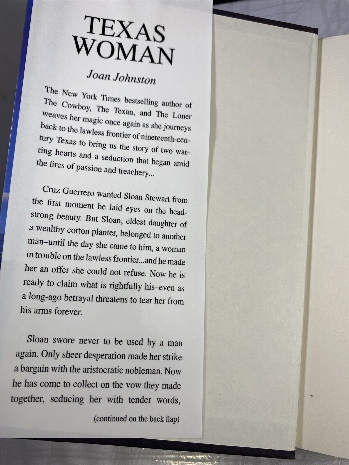 Texas Woman (Sisters of the Lone Star, 1) - Hardcover By Joan Johnston - GOOD