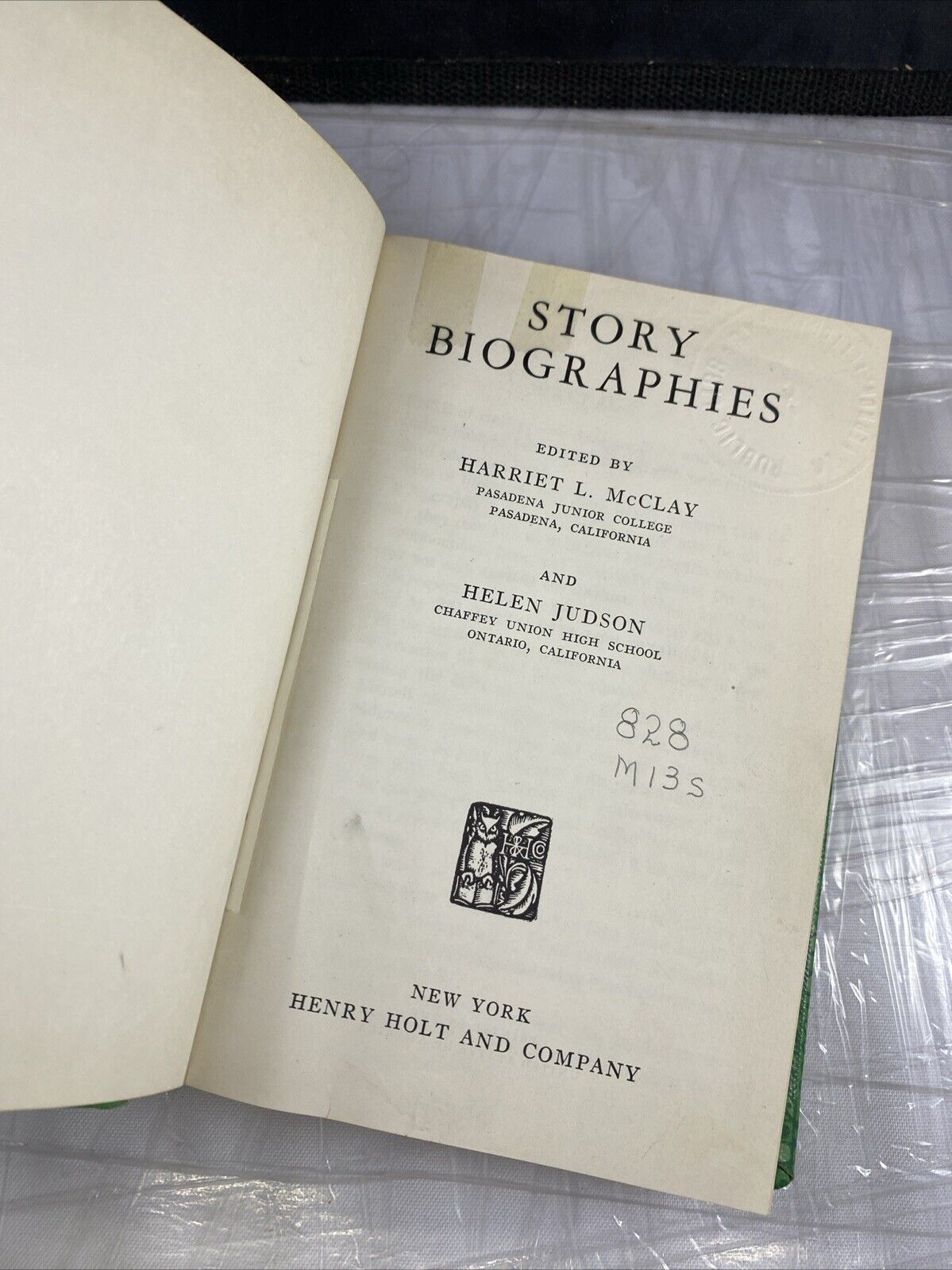 Harriet L. McClay & Helen Judson STORY BIOGRAPHIES Unique Vintage REBOUND Rare