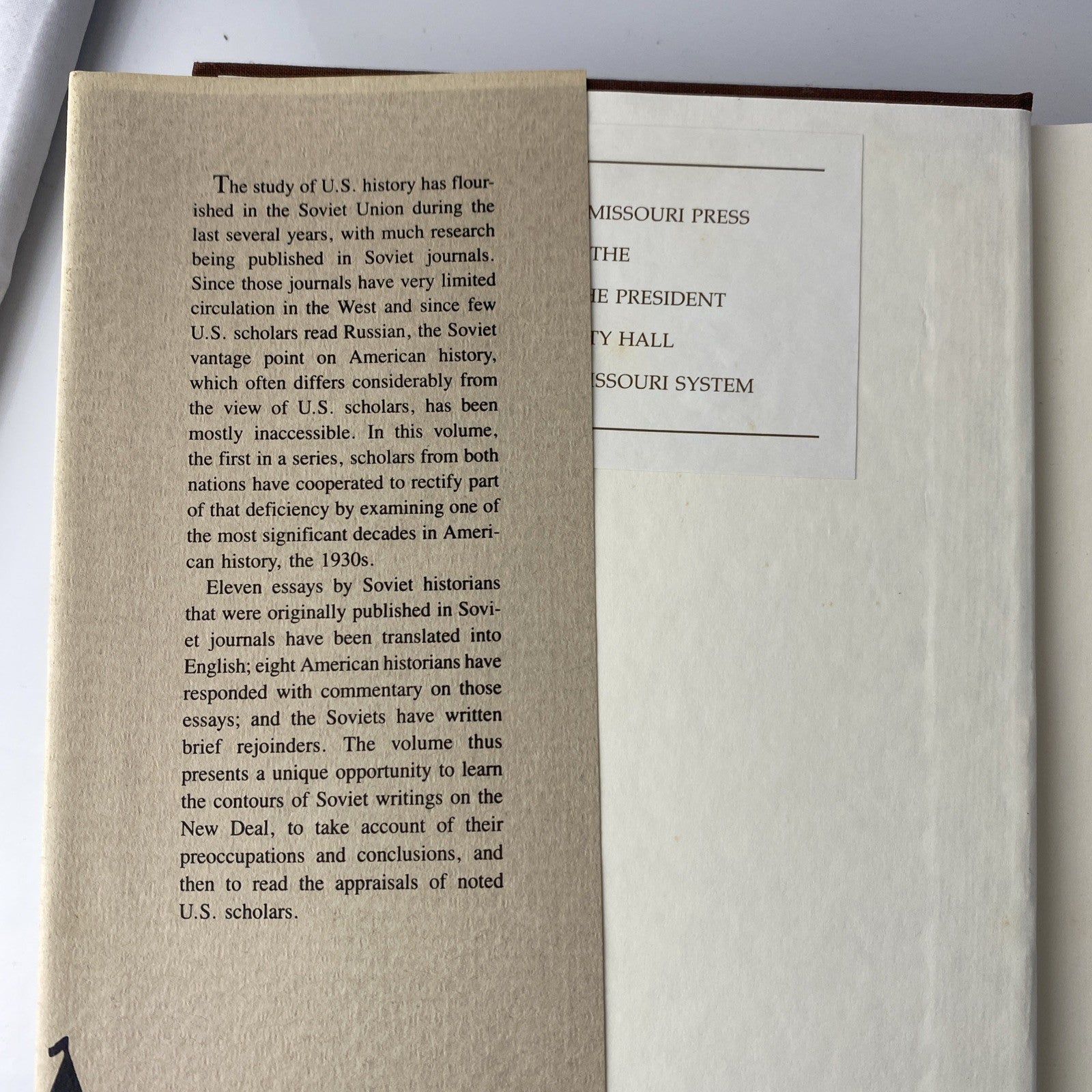 1989 History Book Soviet-American Dialogue On The New Deal Cold War Information