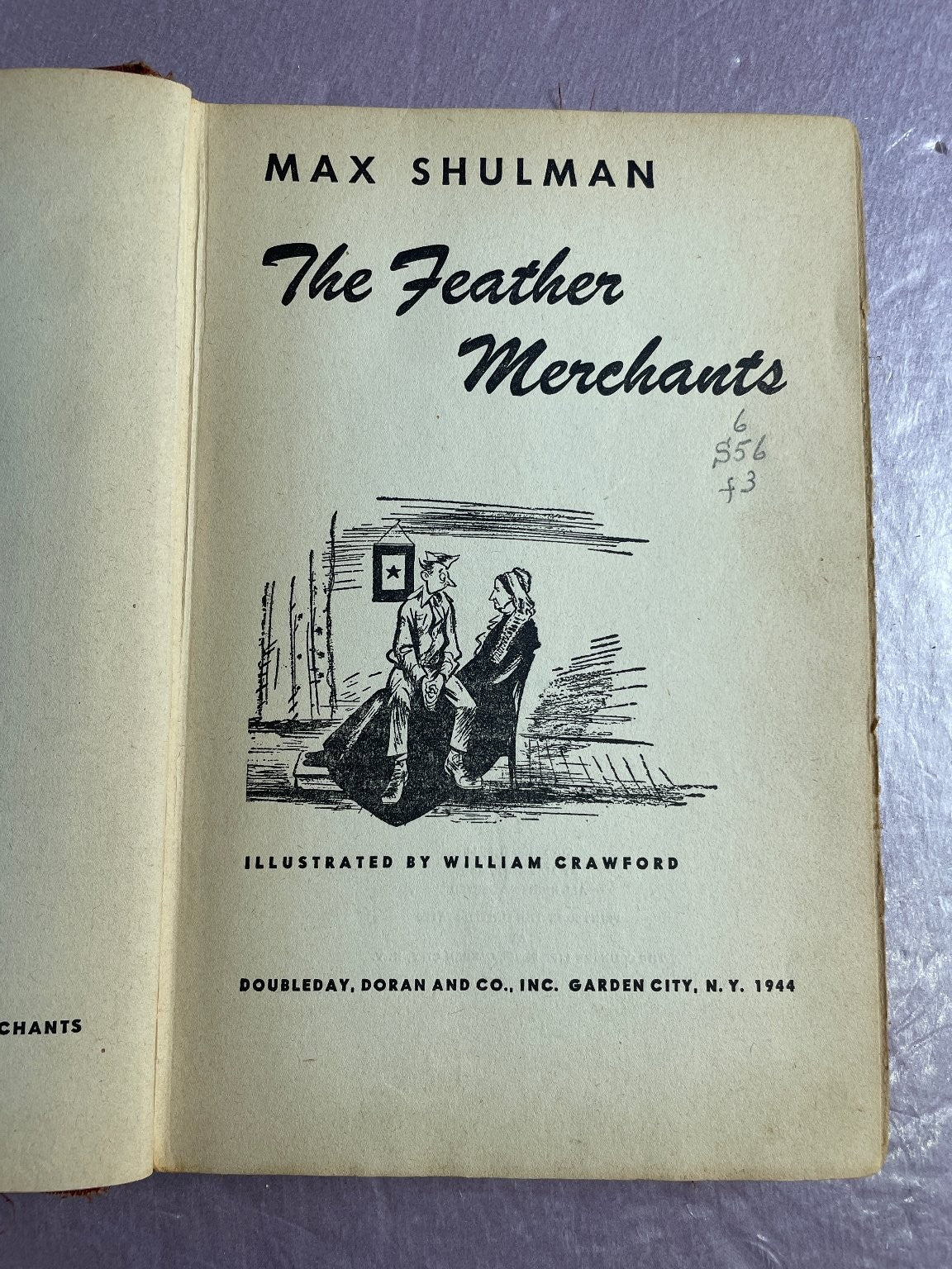 The Feather Merchants Max Shulman 1944 Illustrated Humorous Fiction Doubleday