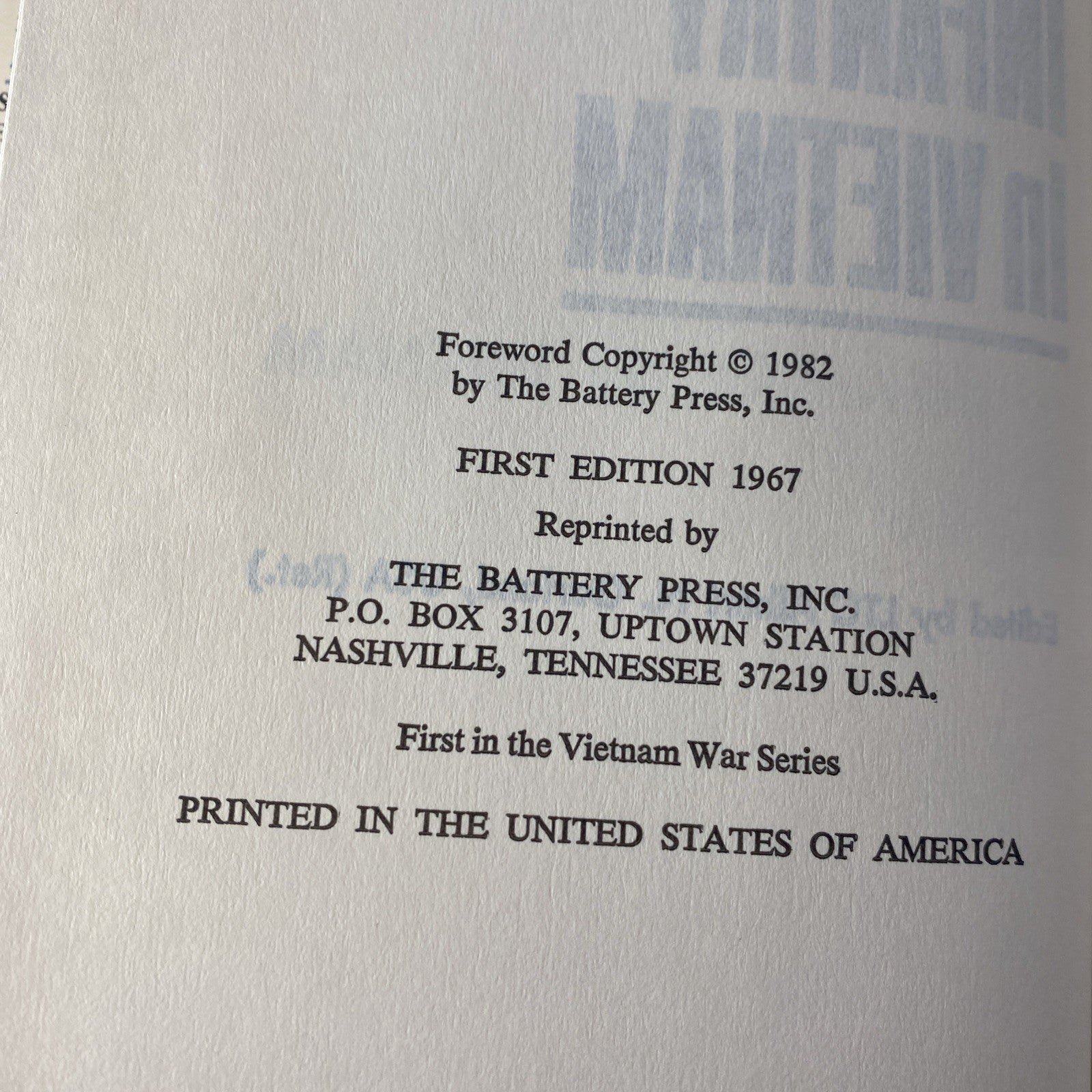 Military History Infantry In Vietnam Albert Garland 1982 Illustrated Hardcover