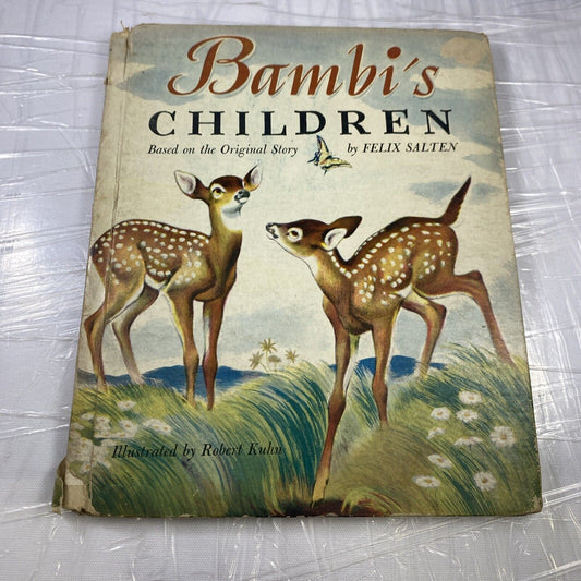 Vintage BAMBI'S CHILDREN Felix Salten BOOK 1948 Good Condition Rare Print