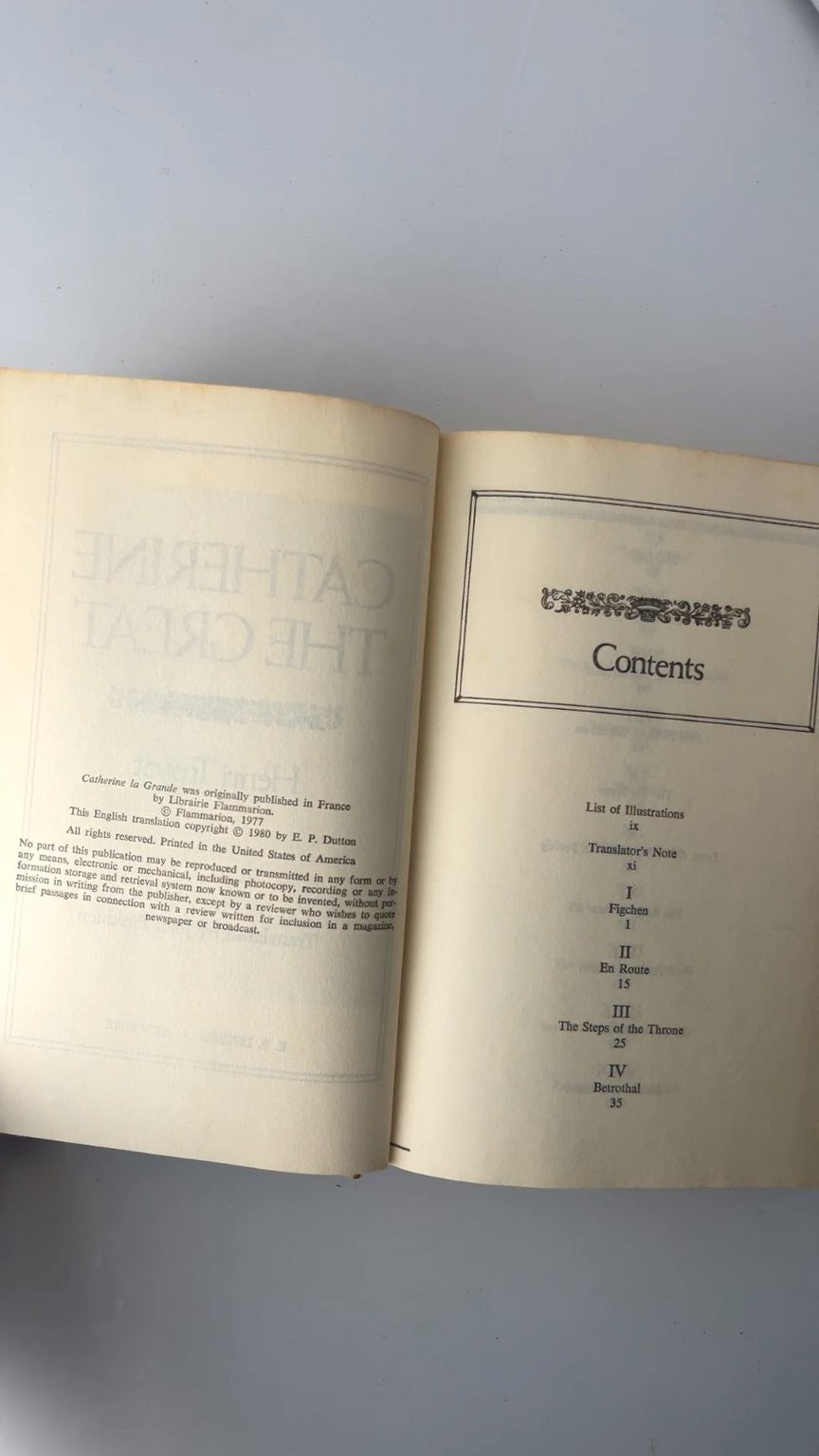 Catherine the Great Henri Troyat 1980 Book Club Edition Biography E P Dutton