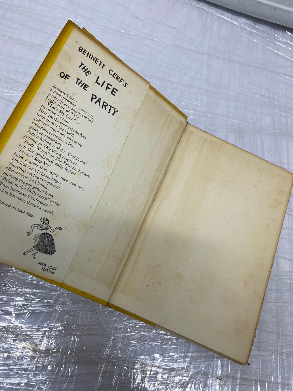 The Life of the Party Bennett Cerf 1956 Book Club Edition Humor Doubleday