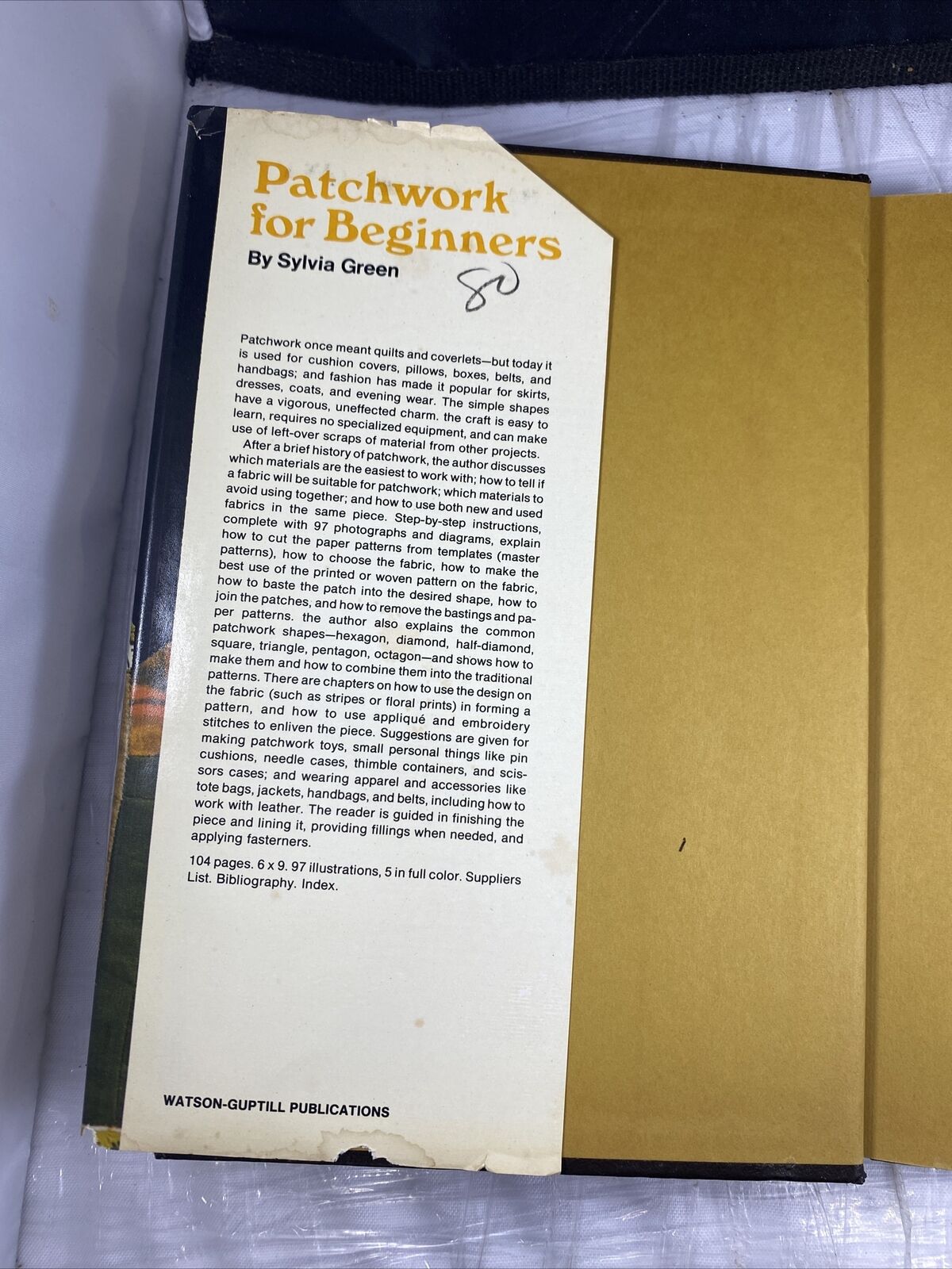 Sylvia Green / PATCHWORK FOR BEGINNERS Vintage 70s Sewing Crafts Patterns Rare