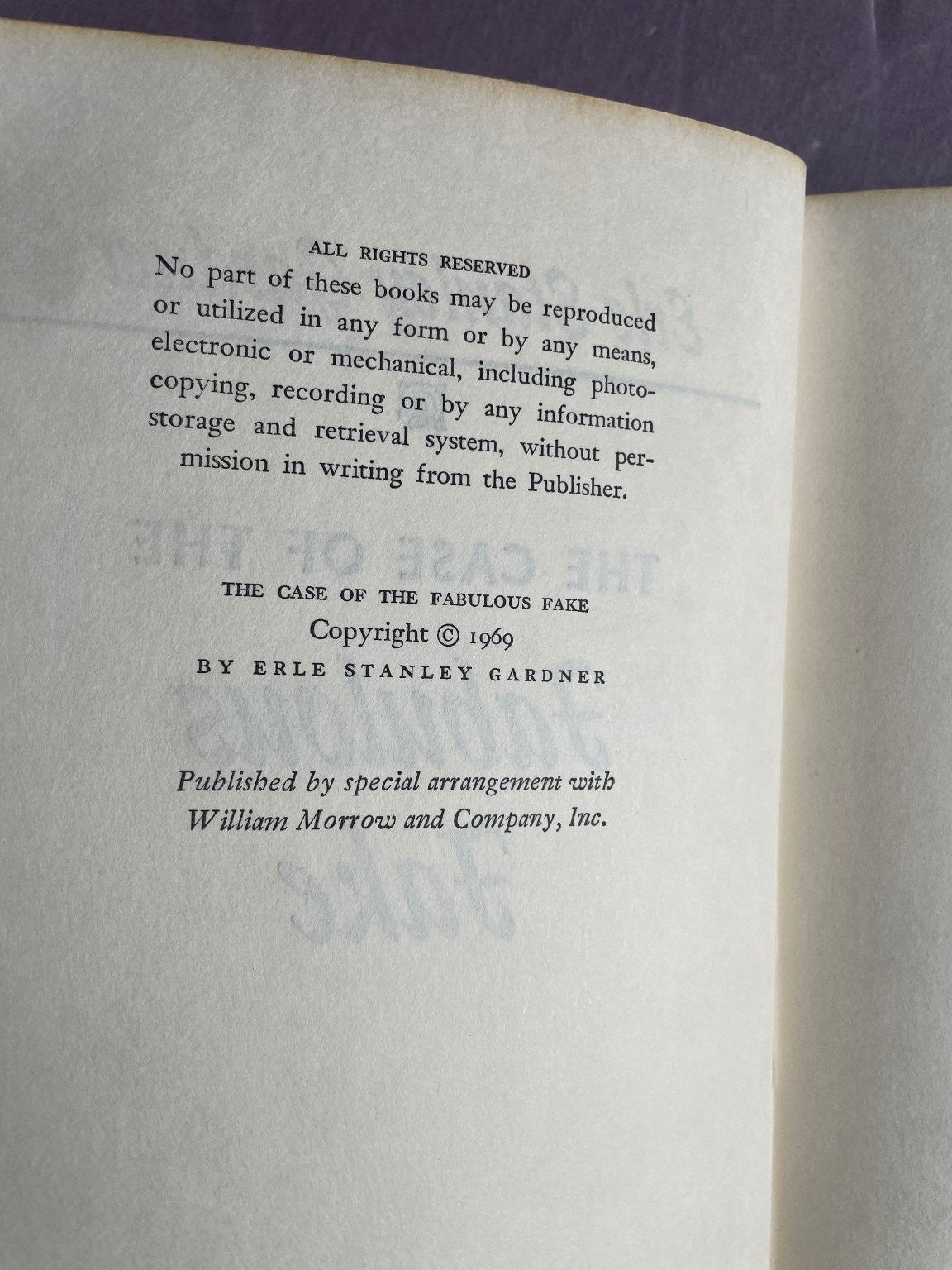 The Case of the Fabulous Fake Erle Stanley Gardner 1969 Hardcover Mystery
