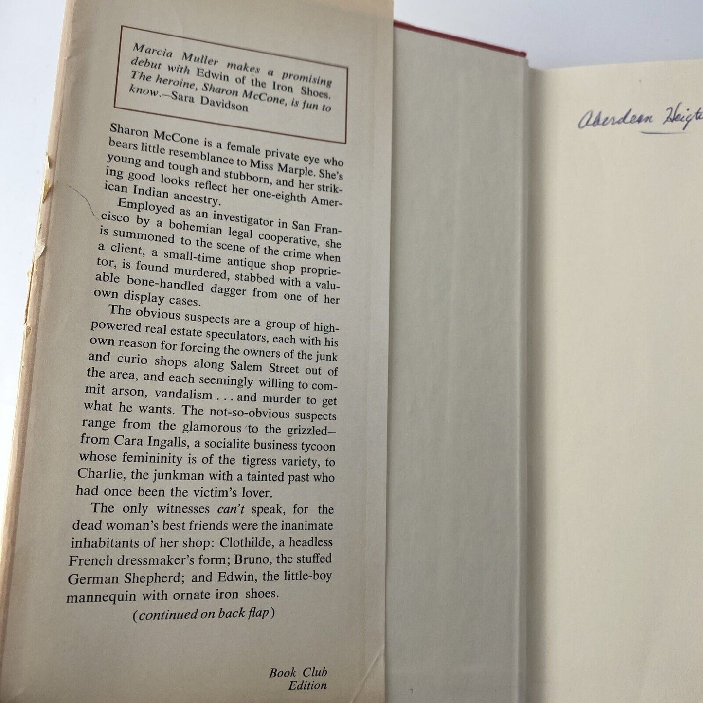 Edwin of the Iron Shoes (Hardcover, 1977) by Marcia Muller, Book Club Ed