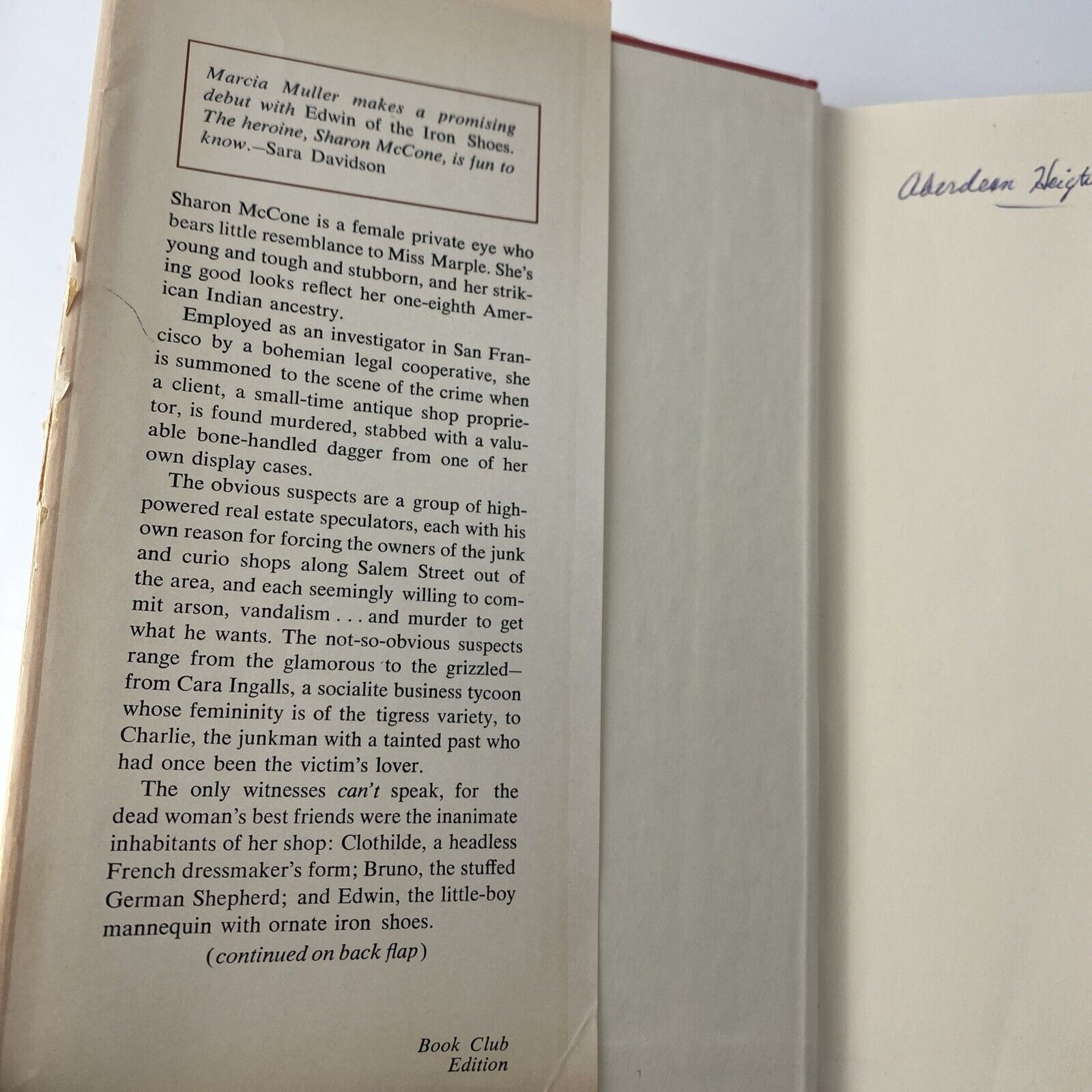 Edwin of the Iron Shoes (Hardcover, 1977) by Marcia Muller, Book Club Ed