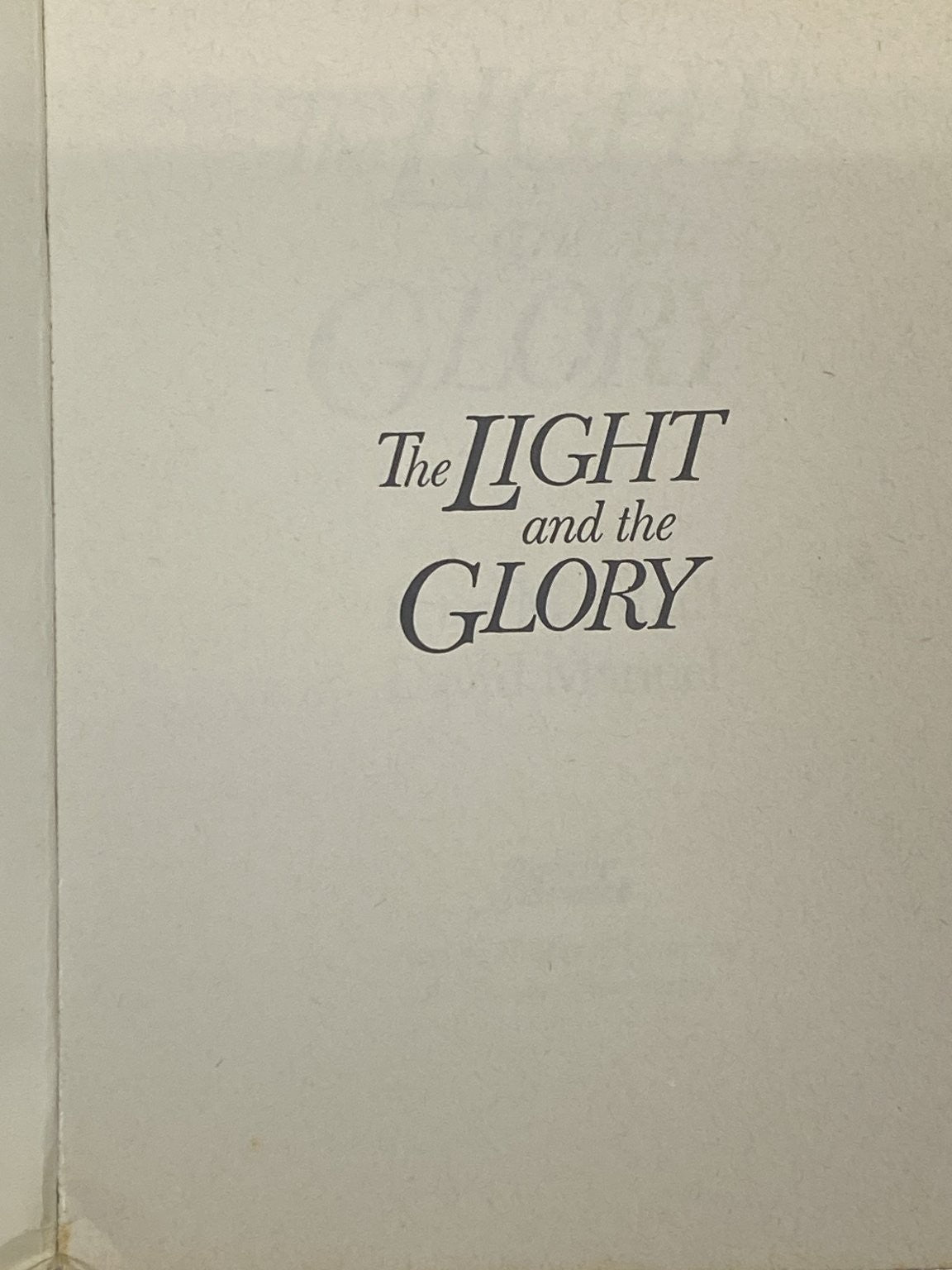 The Light and the Glory Marshall Manuel 1977 First Edition Christian History