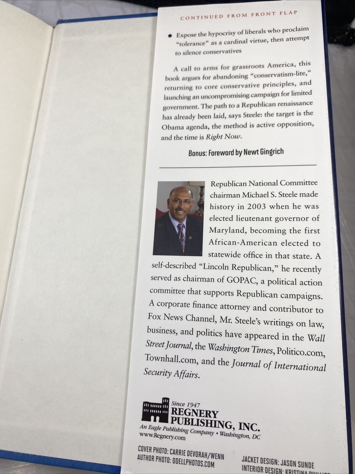 Right Now 12 Step Program Defeat Obama Agenda Michael Steele 2010 HC SIGNED