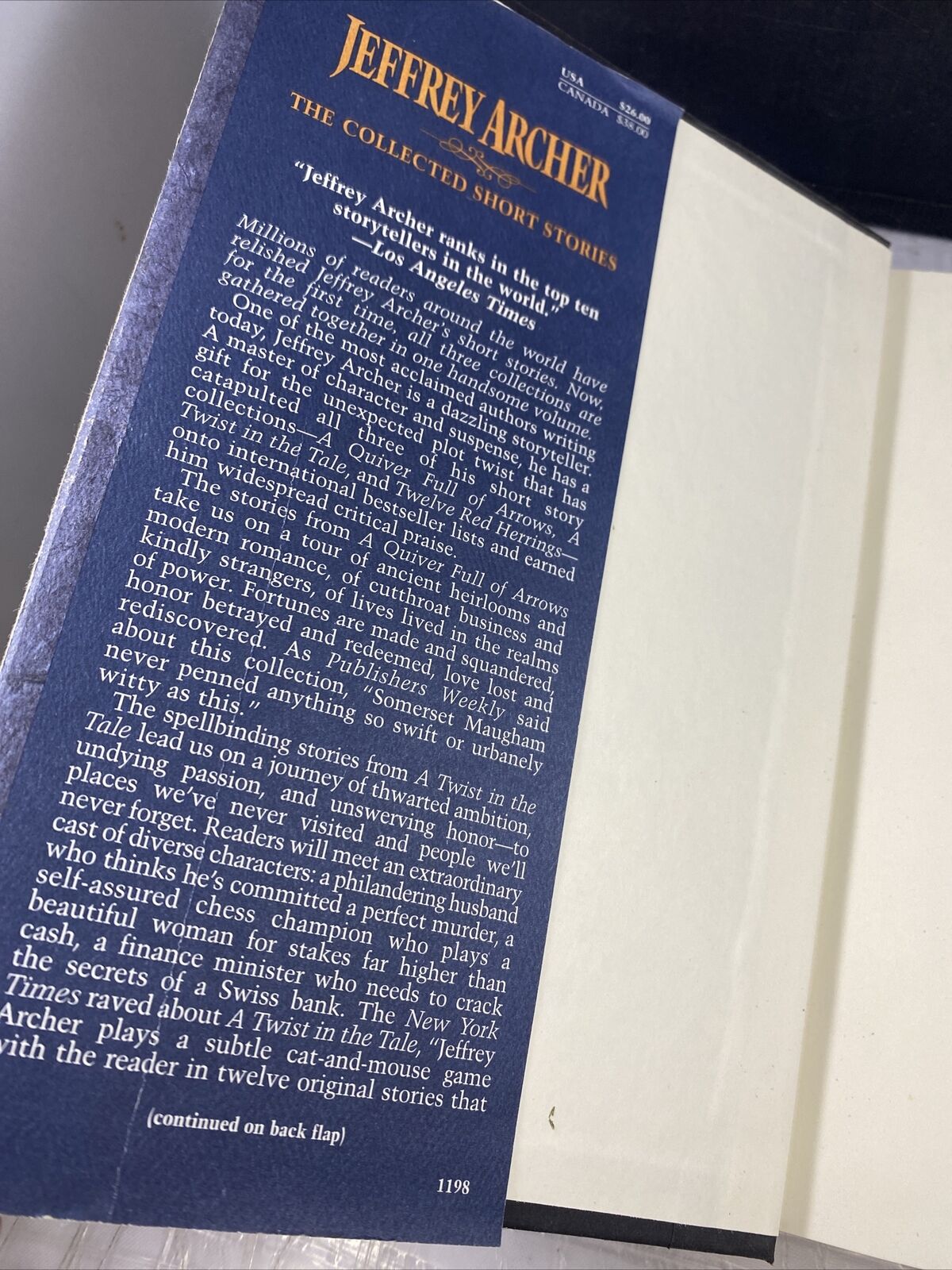 The Collected Short Stories by Jeffrey Archer (1998, Hardcover) First Edition