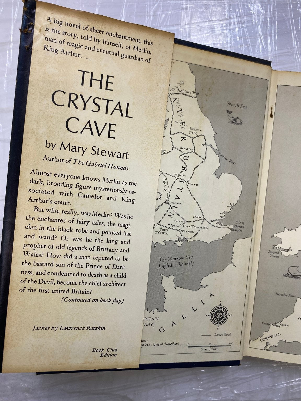 The Crystal Cave Mary Stewart 1970 Book Club Edition Fantasy Morrow