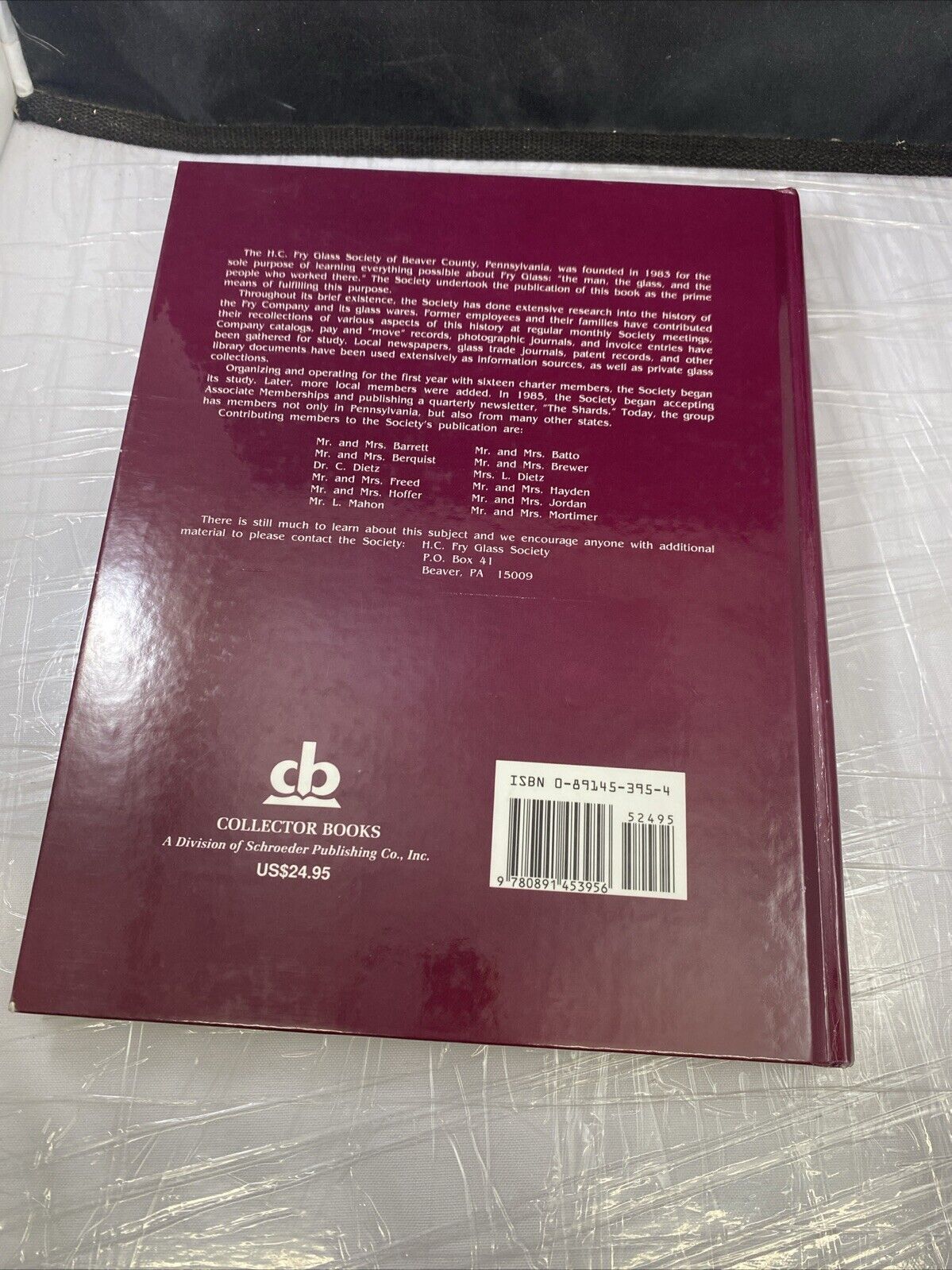 Collector's Encyclopedia of FRY GLASSWARE Book 1990 Illustrations Photographs