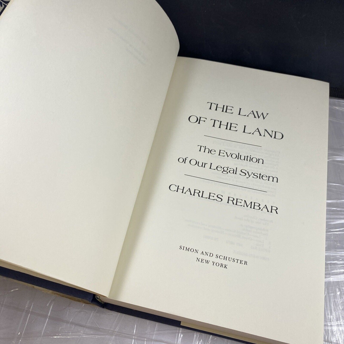 Law of the Land, Charles Rembar Vintage 80s History Of Law In America 1st Print