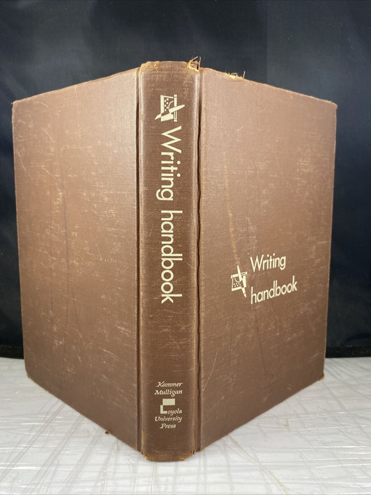 Writing Handbook - Michael Kammer (Hardcover) Vintage 50s English Textbook Clean
