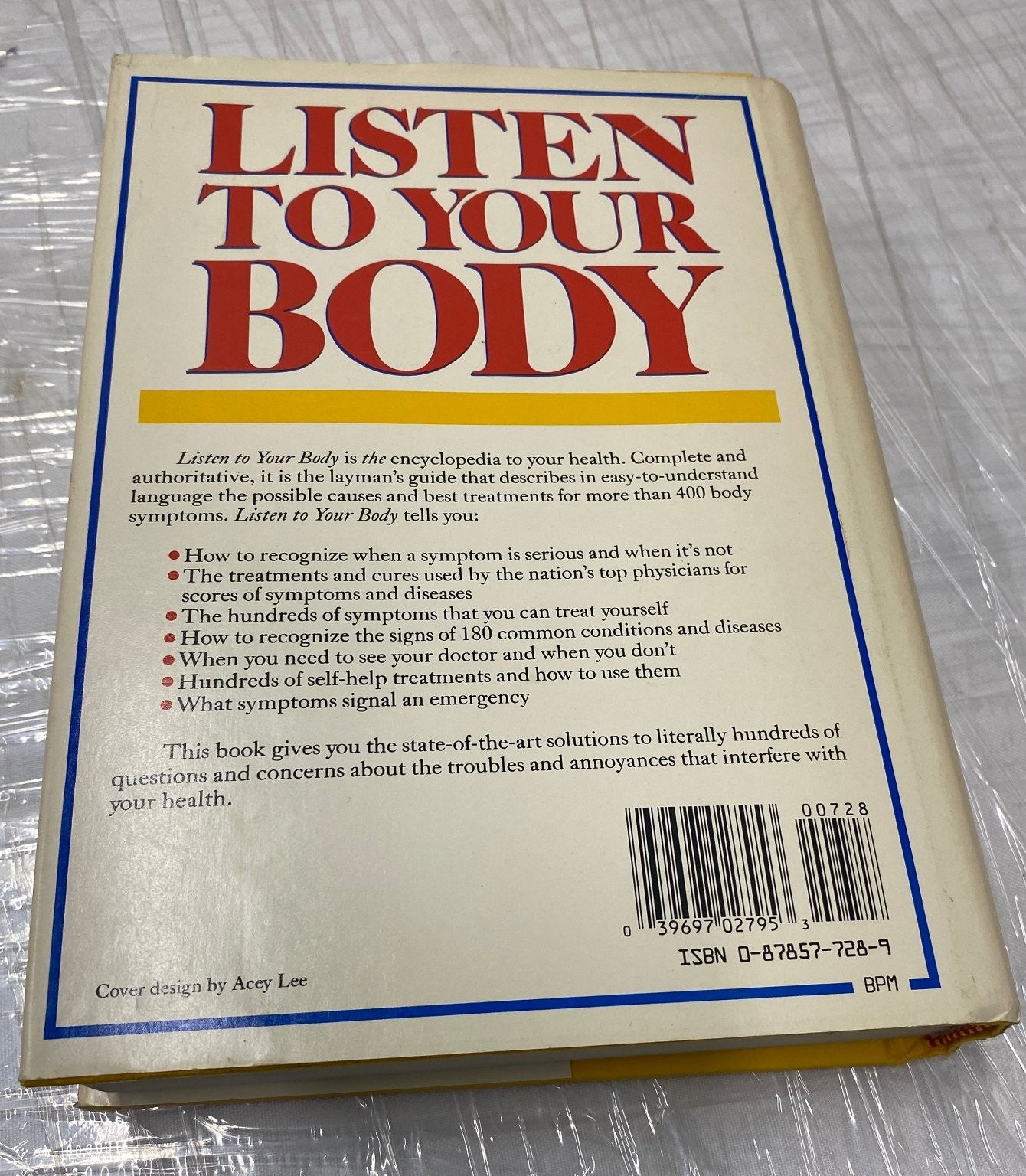 Listen to Your Body Michaud Anastas 1988 First Edition Health Guide Rodale