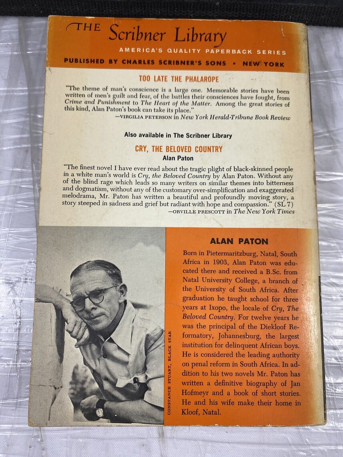 Too Late The Phalarope by Alan Paton SOFTCOVER Scribners (1953) Vintage 50s Ppb