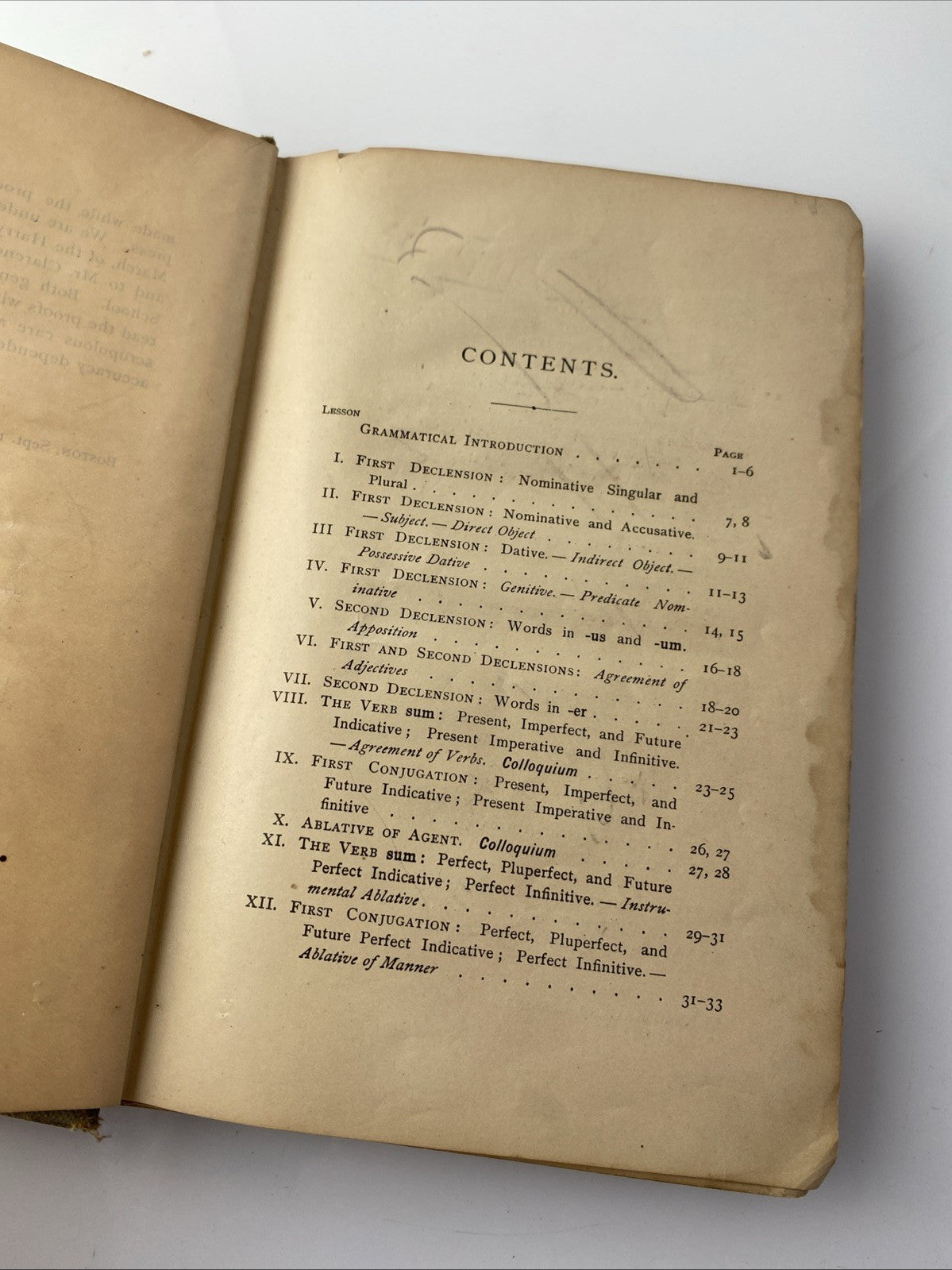 FIRST LATIN BOOK First Year Latin Book by Collar and Daniell 1897 Ginn & Co.