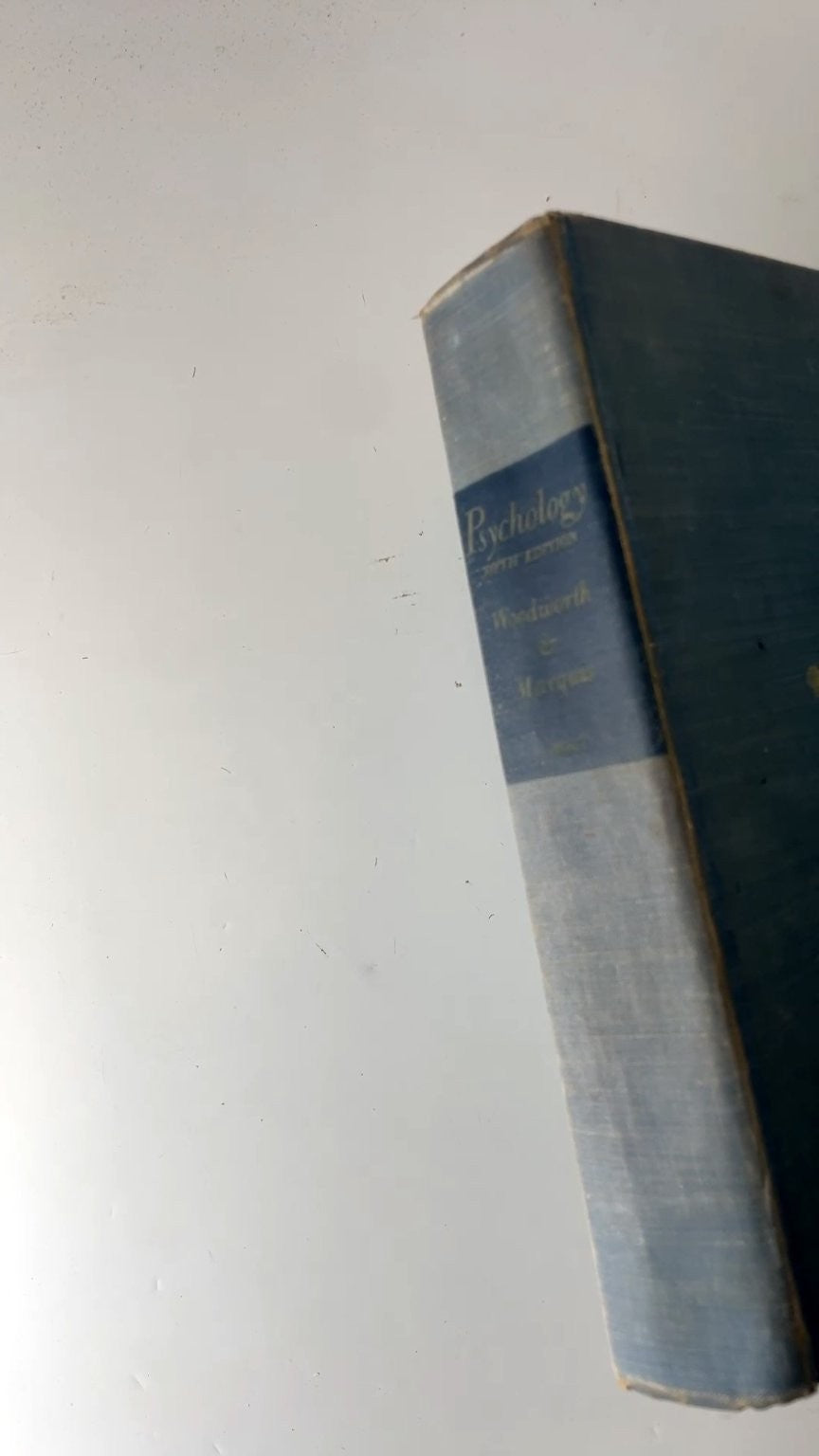 VINTAGE Psychology Robert S. Woodworth Donald G. Marquis 5th Edition 1952