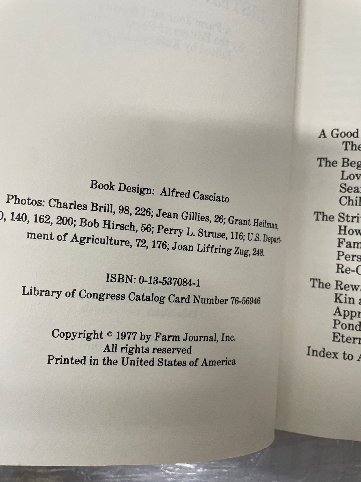 Listen to the Land Editors of Farm Journal 1977 Book Club Edition Historical