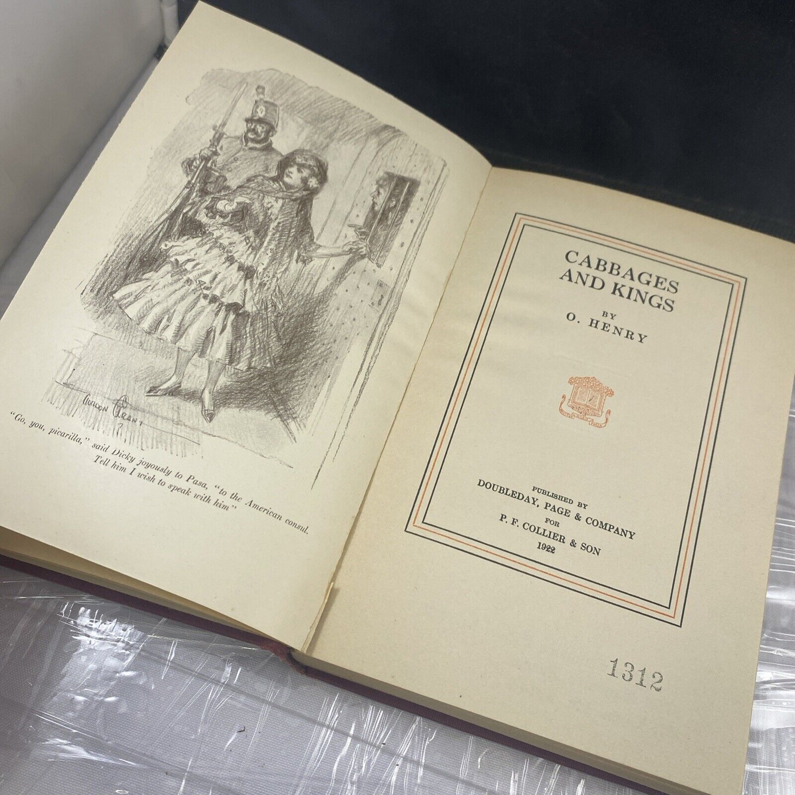 Cabbages And Kings O. Henry Antique 1922 St Mary Magdalen School Ex Library