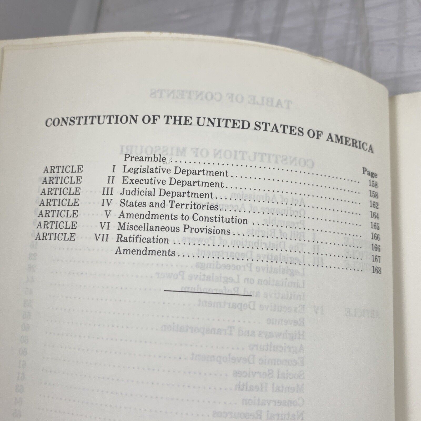 Constitution Of Missouri (Paperback) Revised Roy Blunt Red, Gold Letters