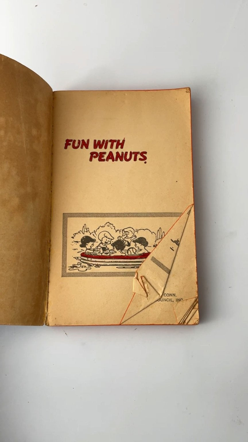Fun with Peanuts by Charles M. Schulz 1968 Illustrated Cartoon Book