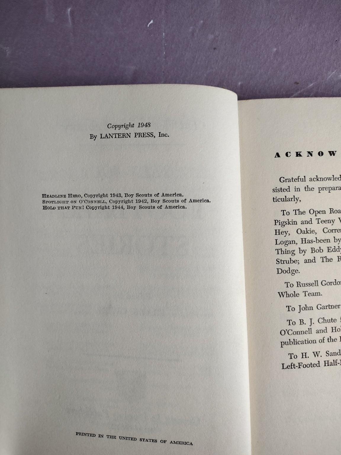 Teen-Age Football Stories Frank Owen 1948 Vintage Sports Anthology Grosset &