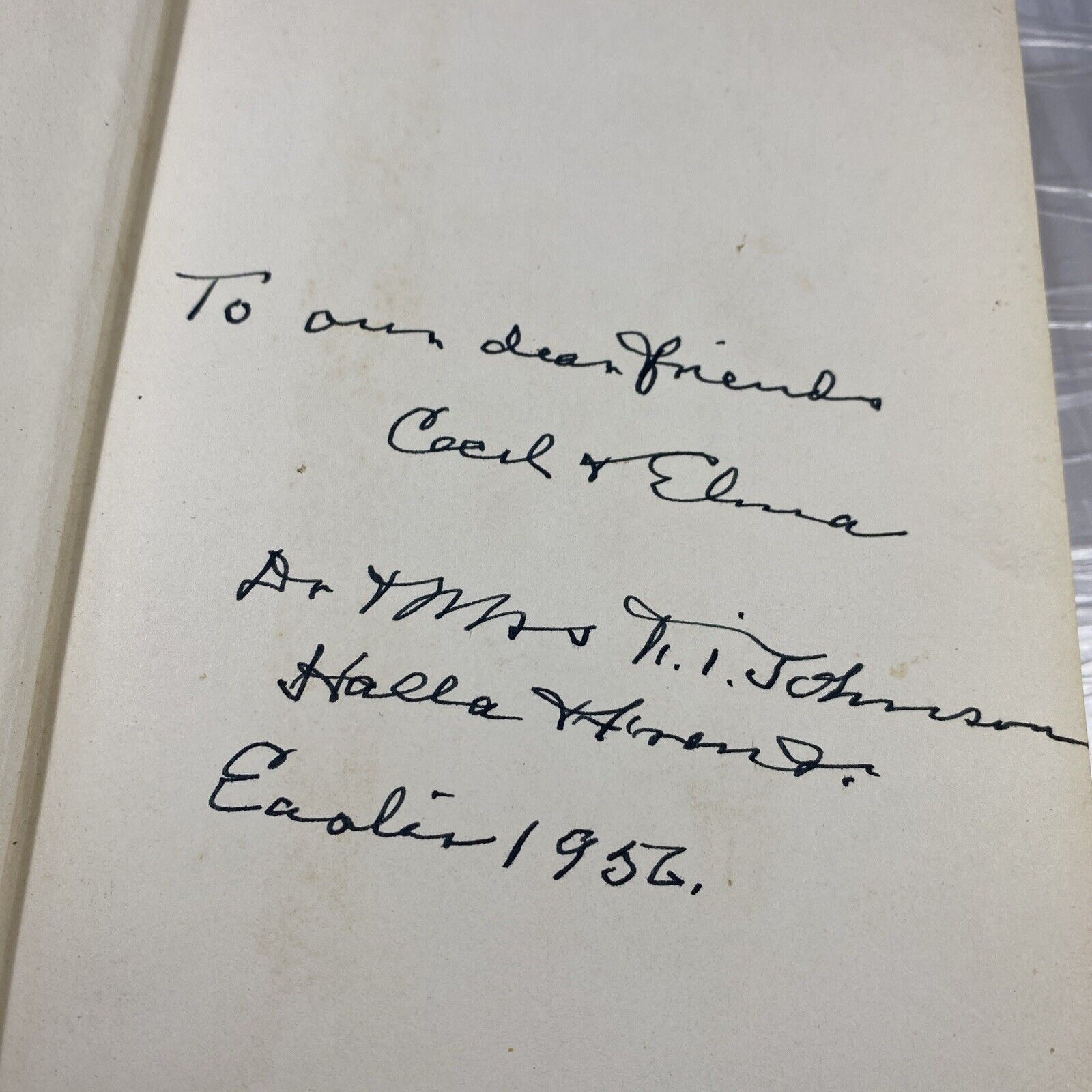 SIGNED What Does The Bible Say? Dr. F. I. Johnson 1st Ed Vantage HCDJ Religious
