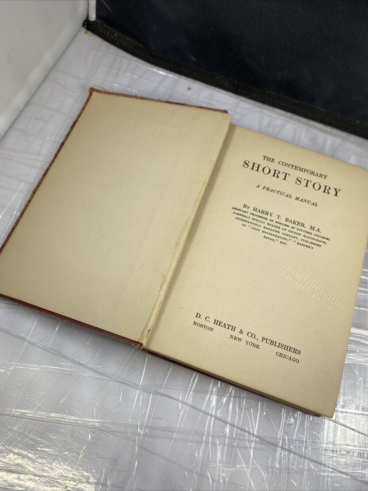 The Contemporary Short Story Harry Baker Antique Literature English Textbook