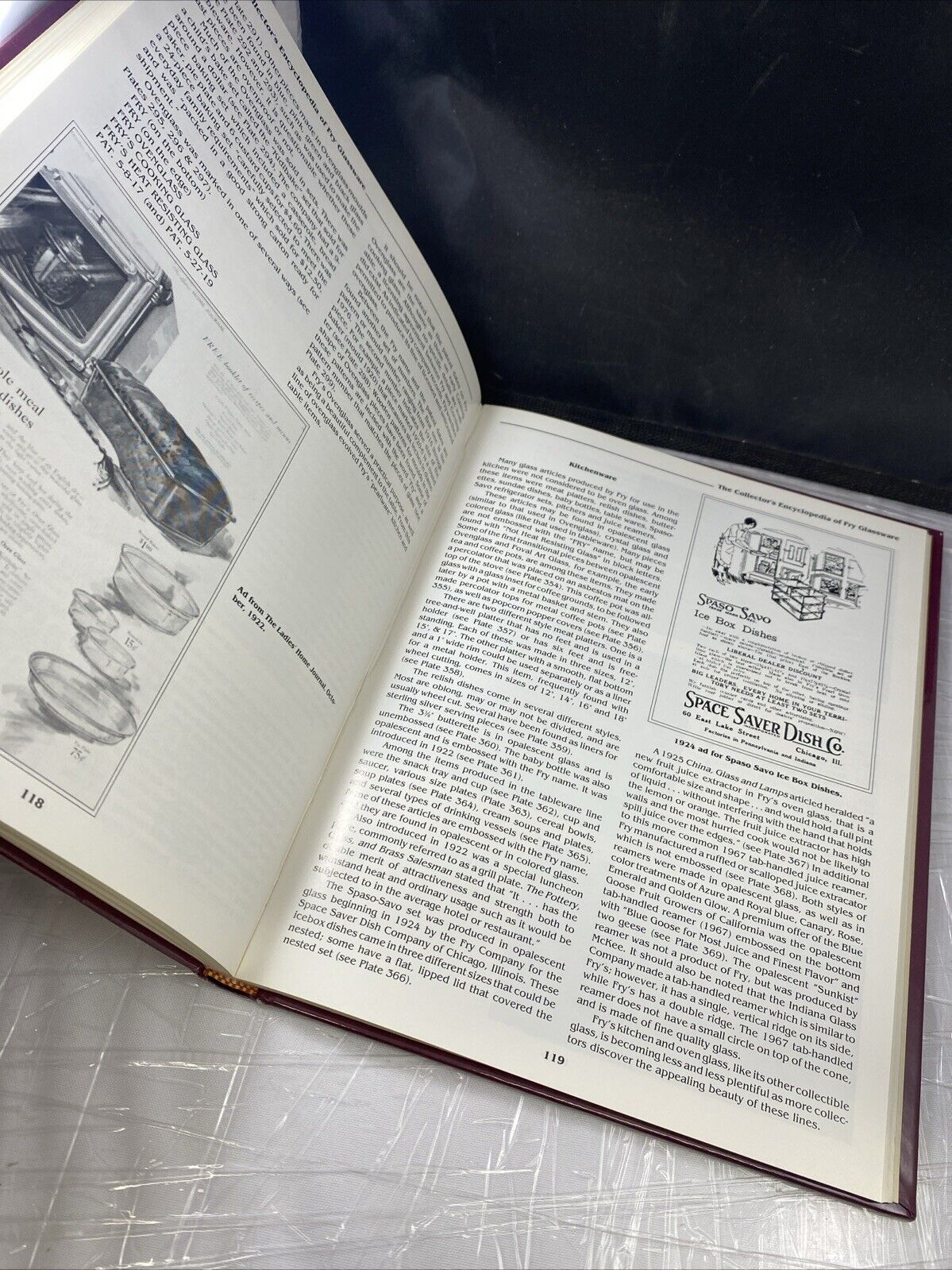 Collector's Encyclopedia of FRY GLASSWARE Book 1990 Illustrations Photographs