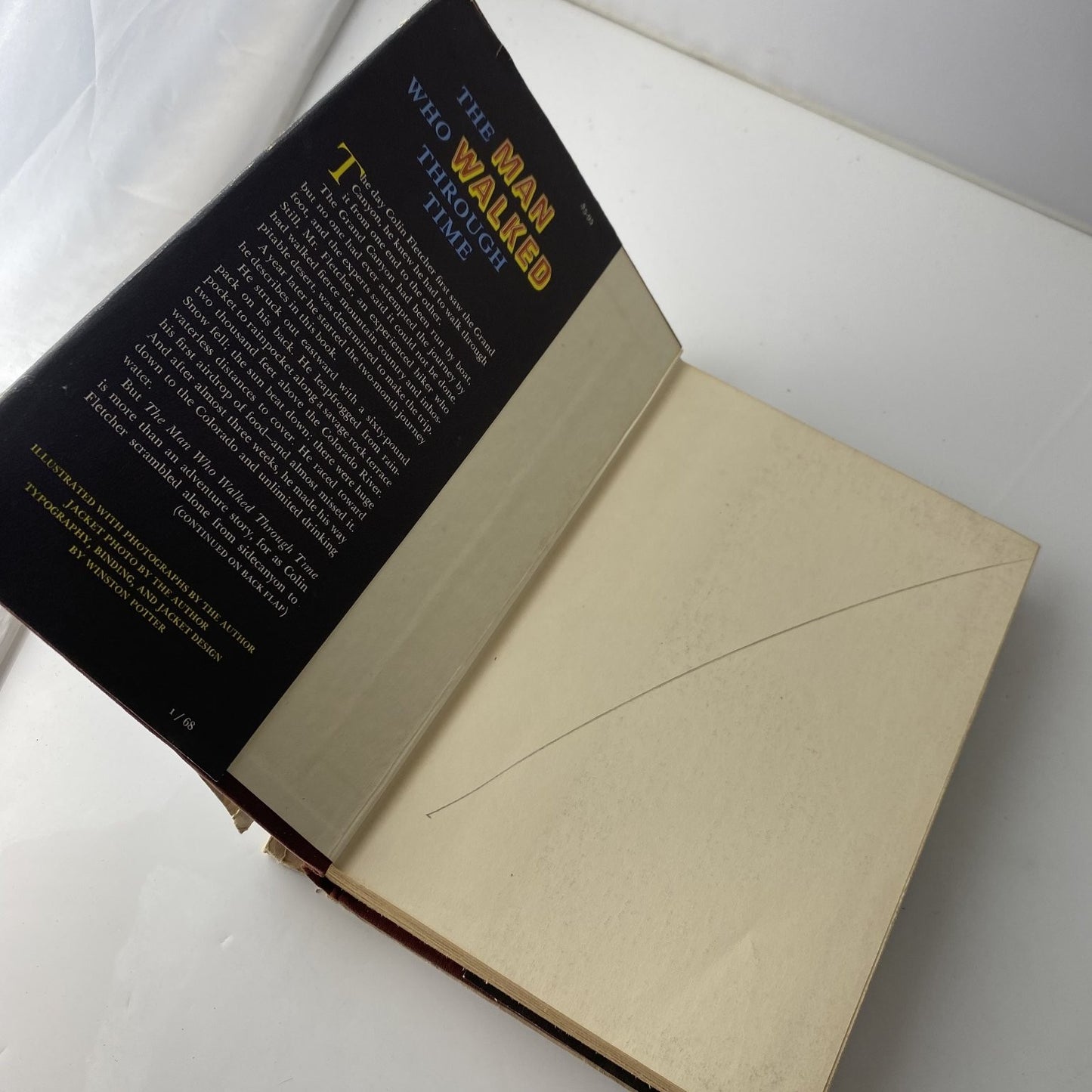 The Man Who Walked Through Time Colin Fletcher 1968 Third Printing Adventure
