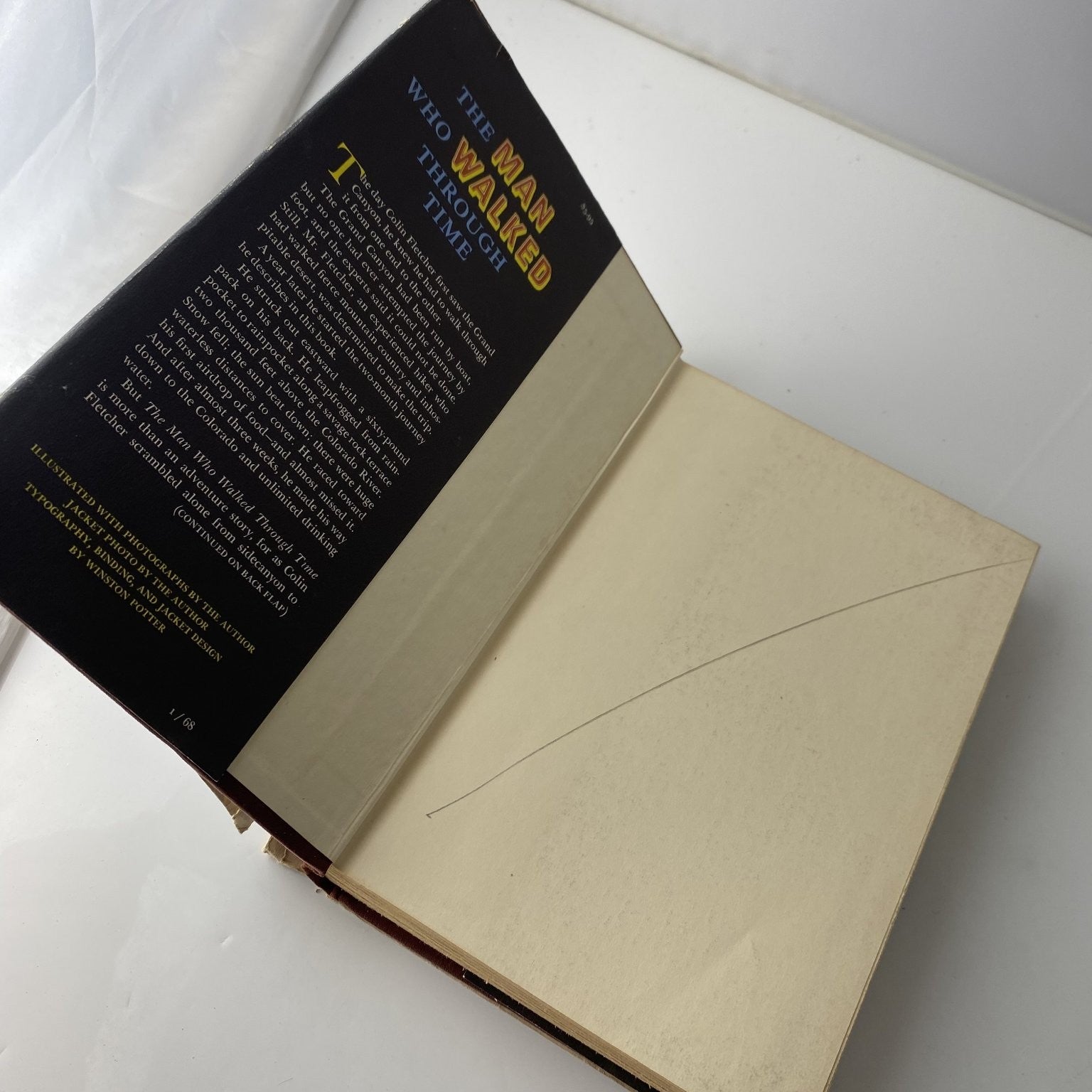 The Man Who Walked Through Time Colin Fletcher 1968 Third Printing Adventure