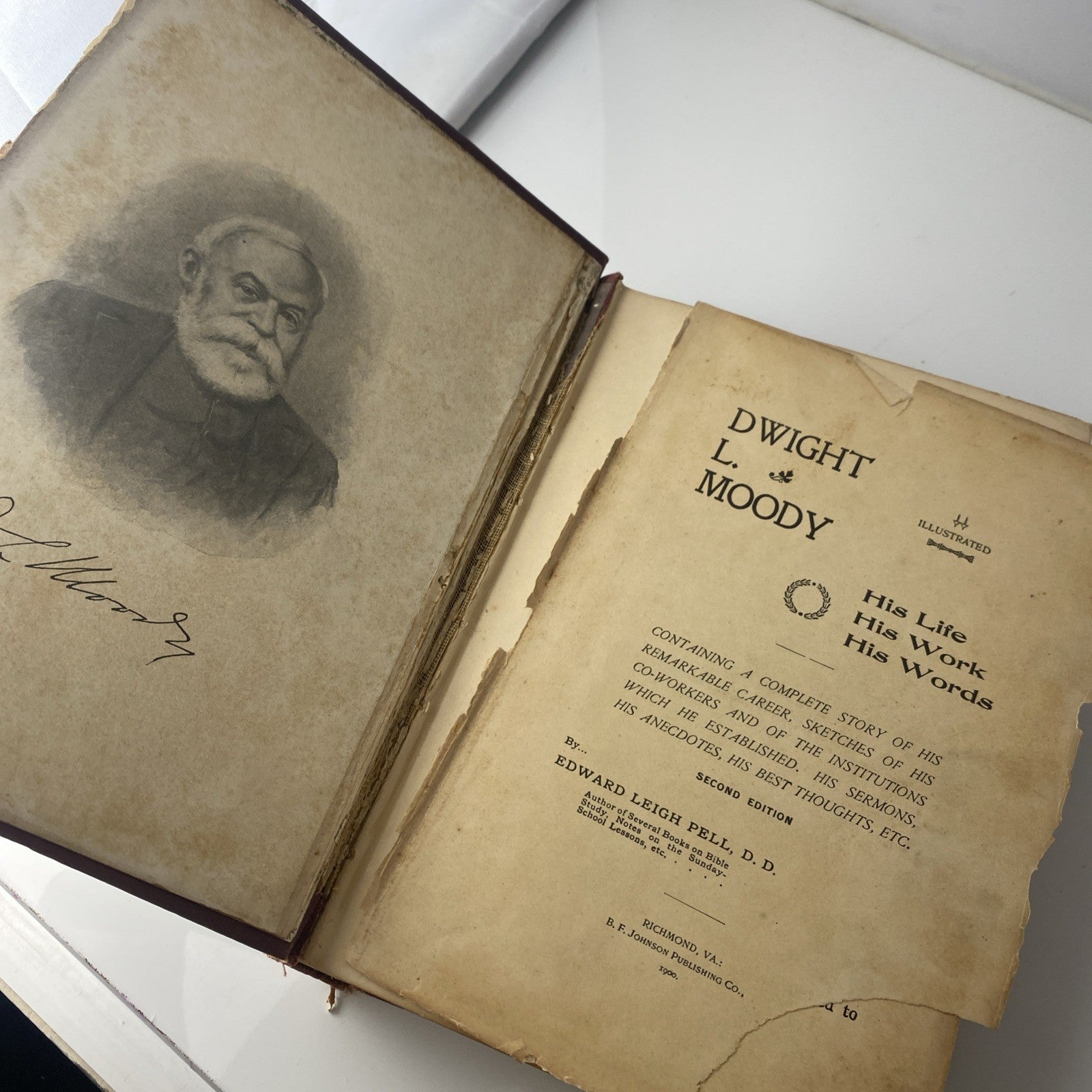 Dwight L Moody His Life His Work His Word Original 1900 First Edition Literature