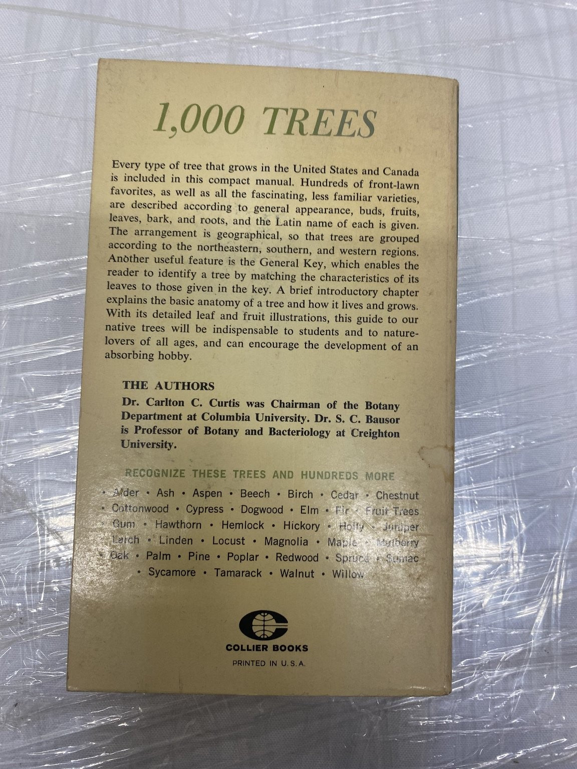 The Complete Guide to North American Trees Curtis Bausor 1963 Illustrated
