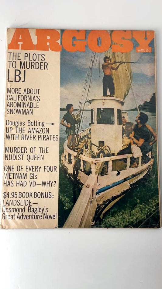 Argosy April 1968 The Plots to Murder LBJ Illustrated Magazine